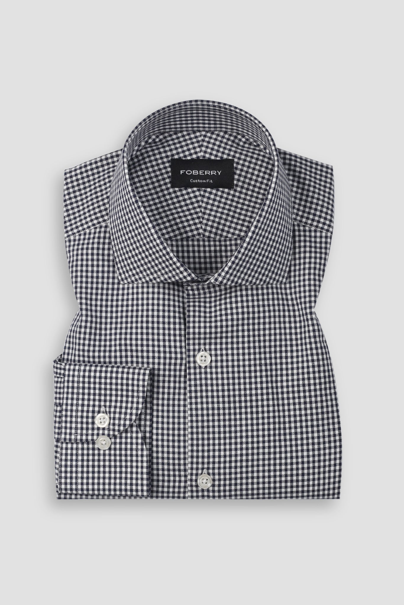 Midnight Blue Gingham Shirt