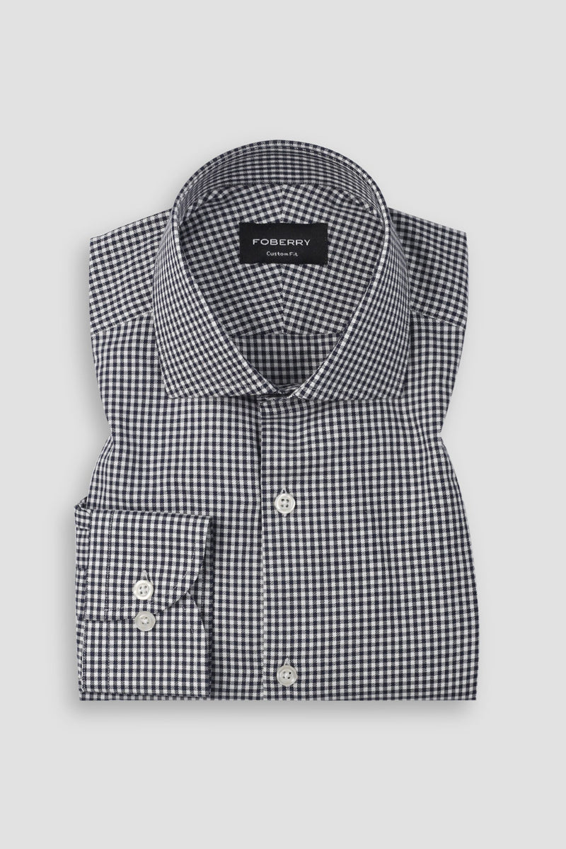 Midnight Blue Gingham Shirt