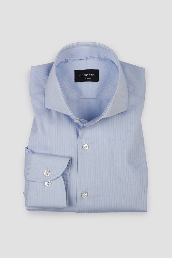 Soft Sky Blue Candy Stripes Shirt