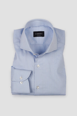 Soft Sky Blue Candy Stripes Shirt