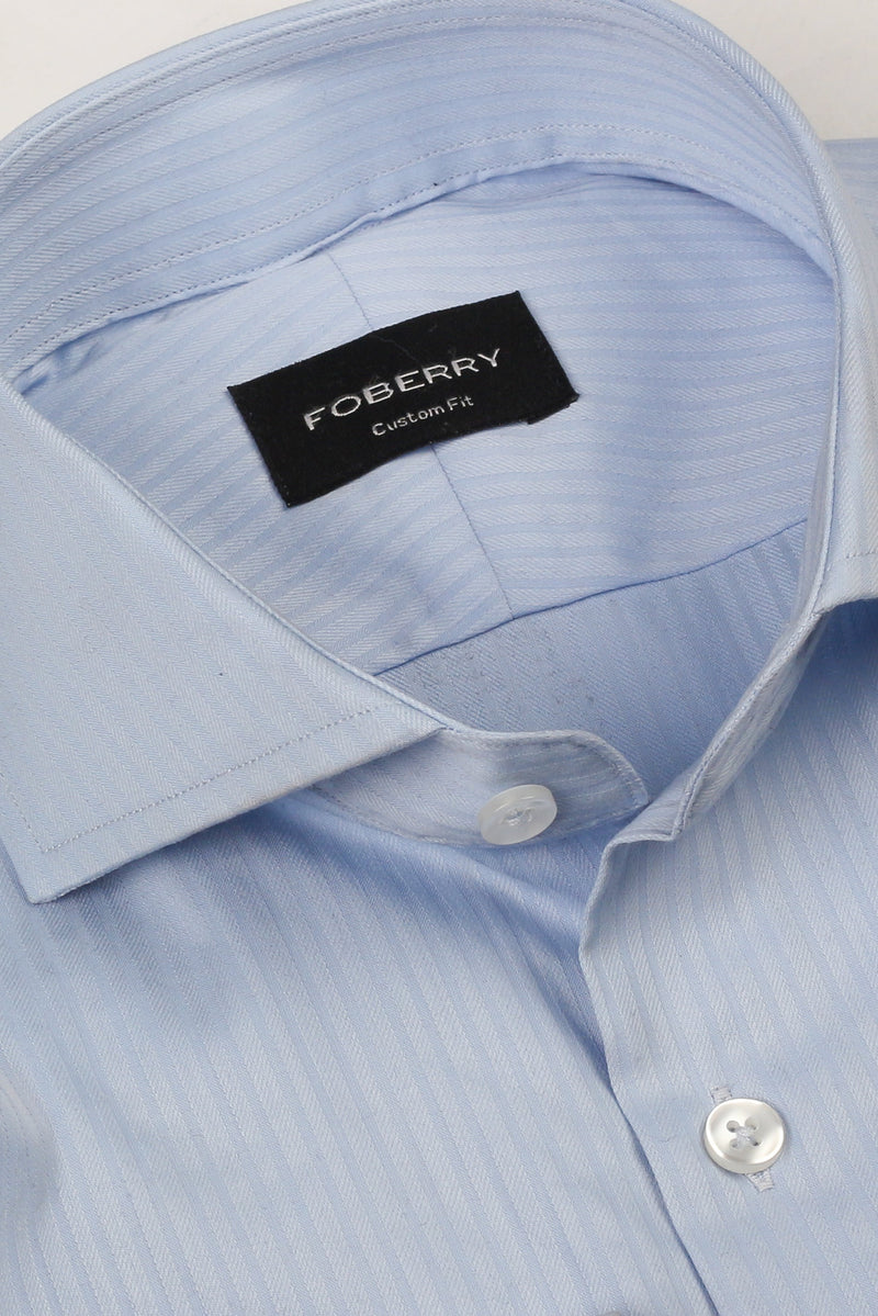Soft Sky Blue Candy Stripes Shirt
