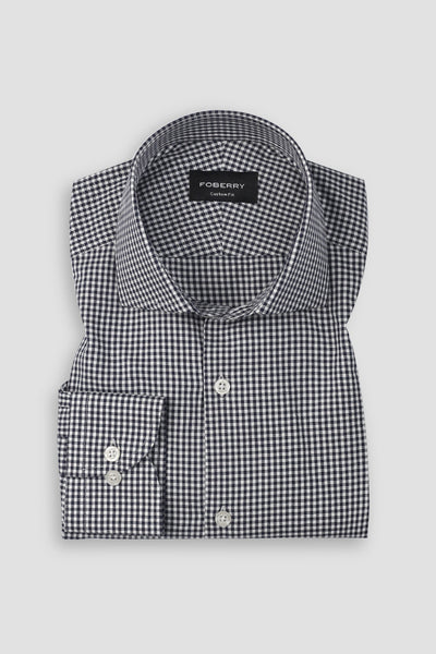 Midnight Blue Gingham Shirt