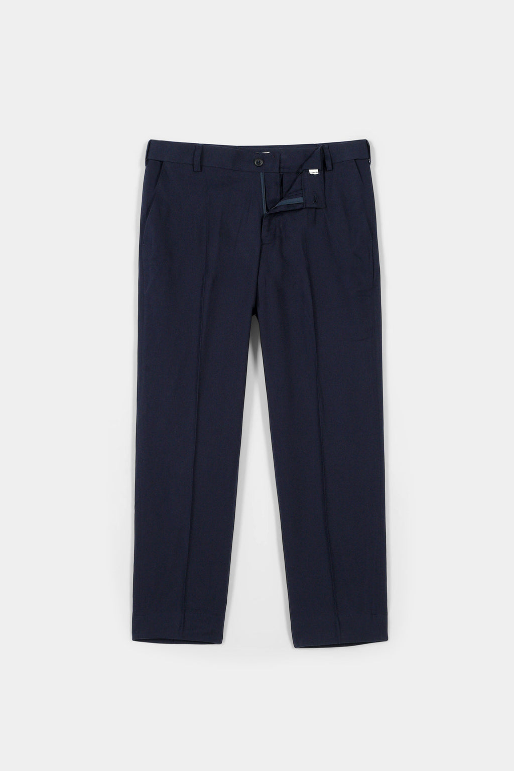 Navy Blue Flannel Ravon Trousers
