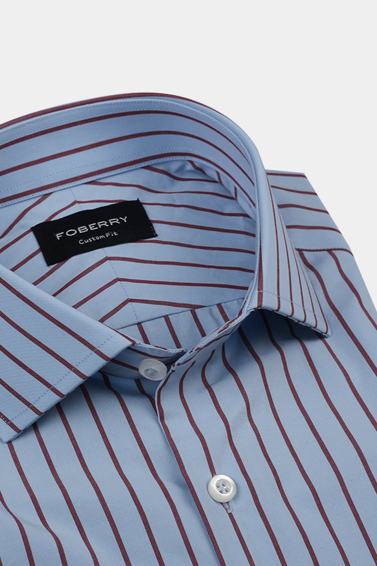 Blood Red on Sky Striped Shirt