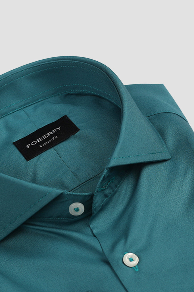 Teal Green Egyptian Poplin Shirt