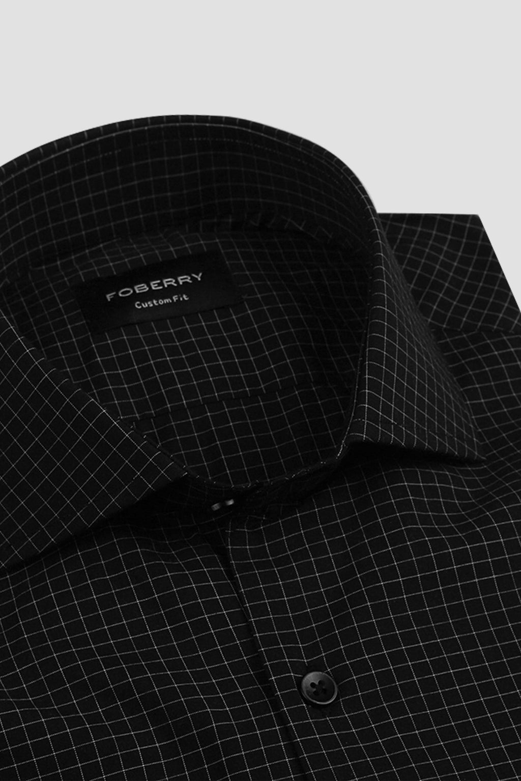 White on Black Mini Grid Shirt