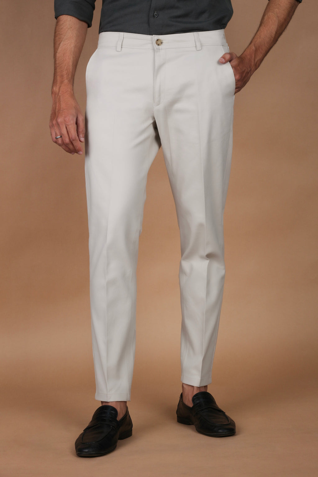 Slate Grey Twill Comfort Chinos
