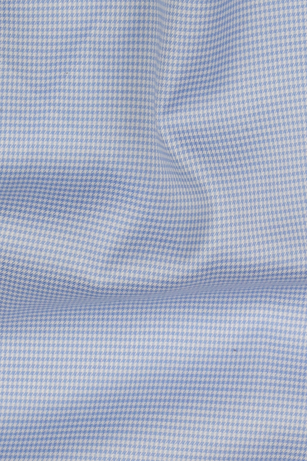 Soft Sky Blue Houndstooth Shirt - Easy Care