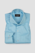 Soft Aqua Blue Twill Shirt