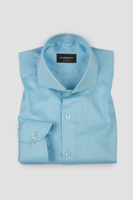 Soft Aqua Blue Twill Shirt