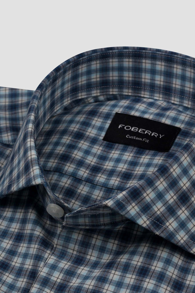 Persian Blue Tattersall Check Shirt