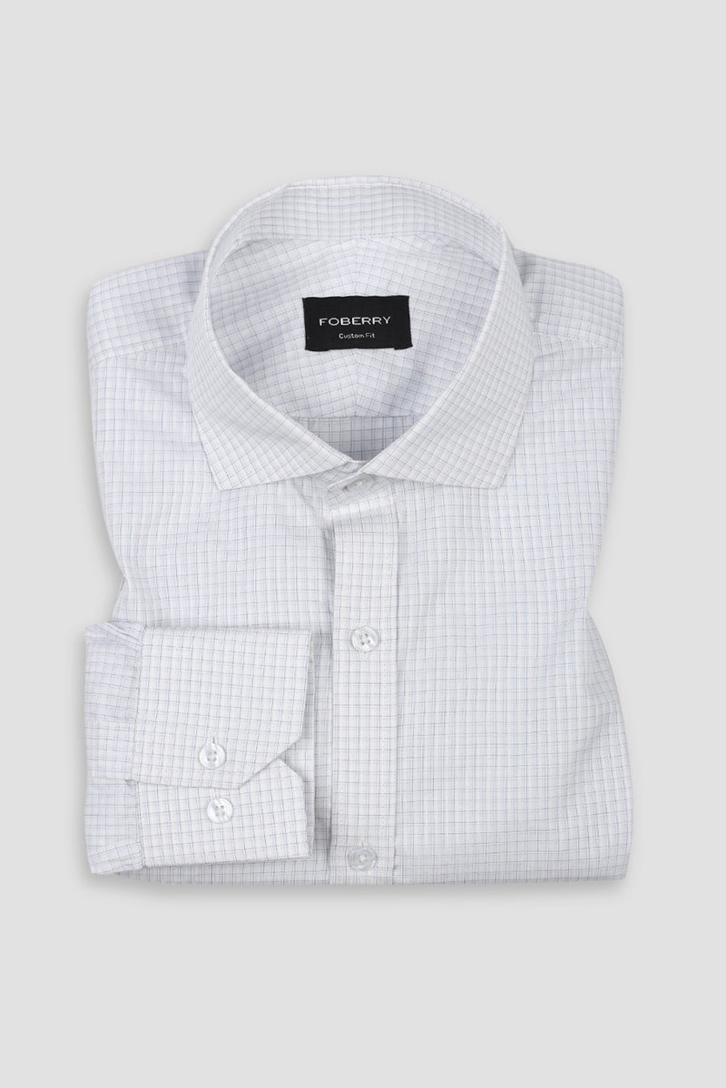 Blue Minibox Structured Shirt