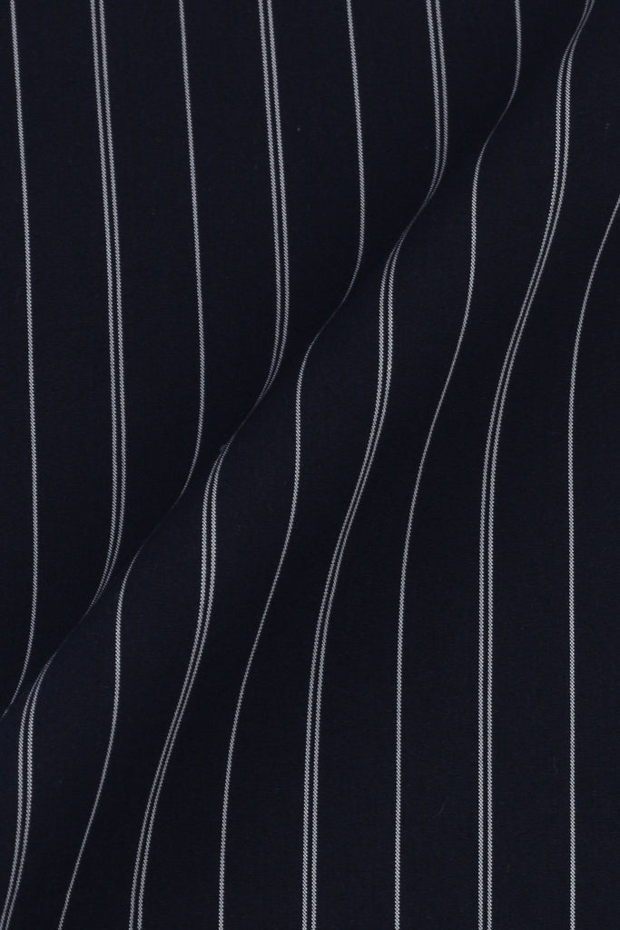 Soft Navy Blue Hairline Stripes