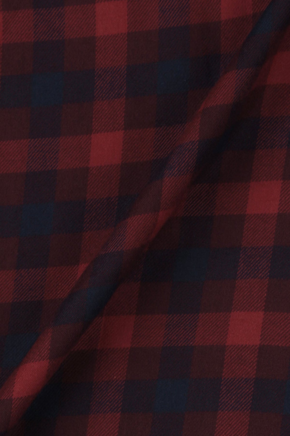 Soft Maroon & Blue Buffalo Check Winter Flannel Shirt