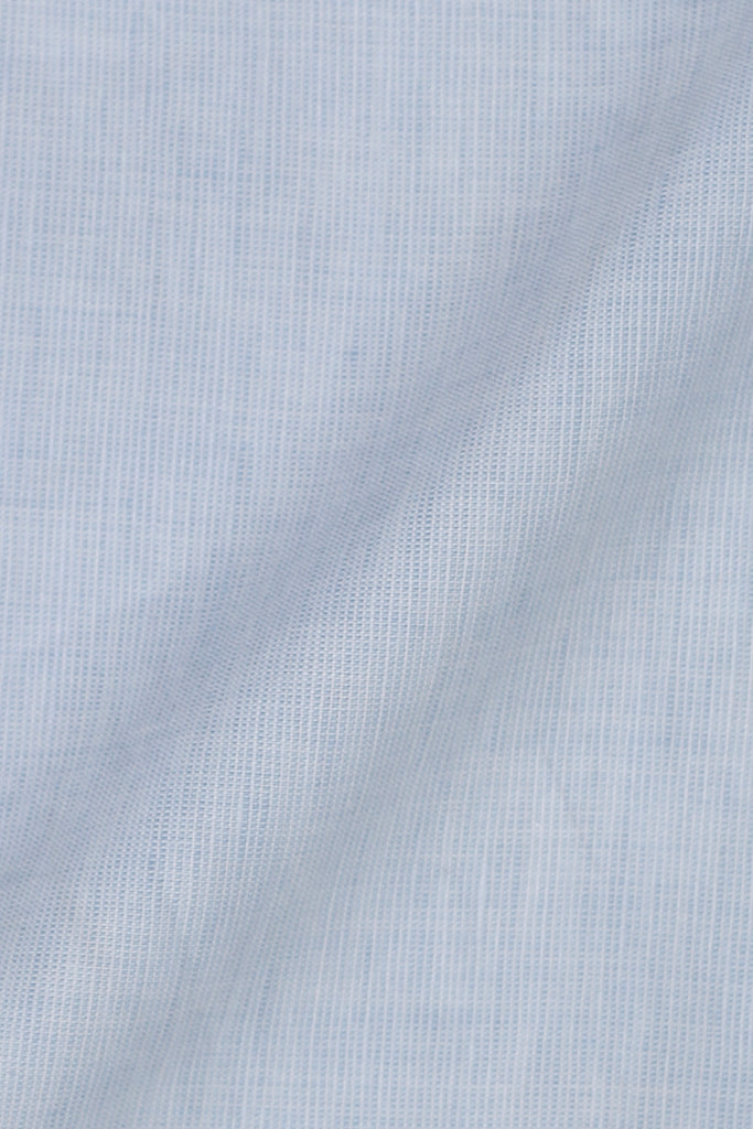 Structured Blue Linen Shirt