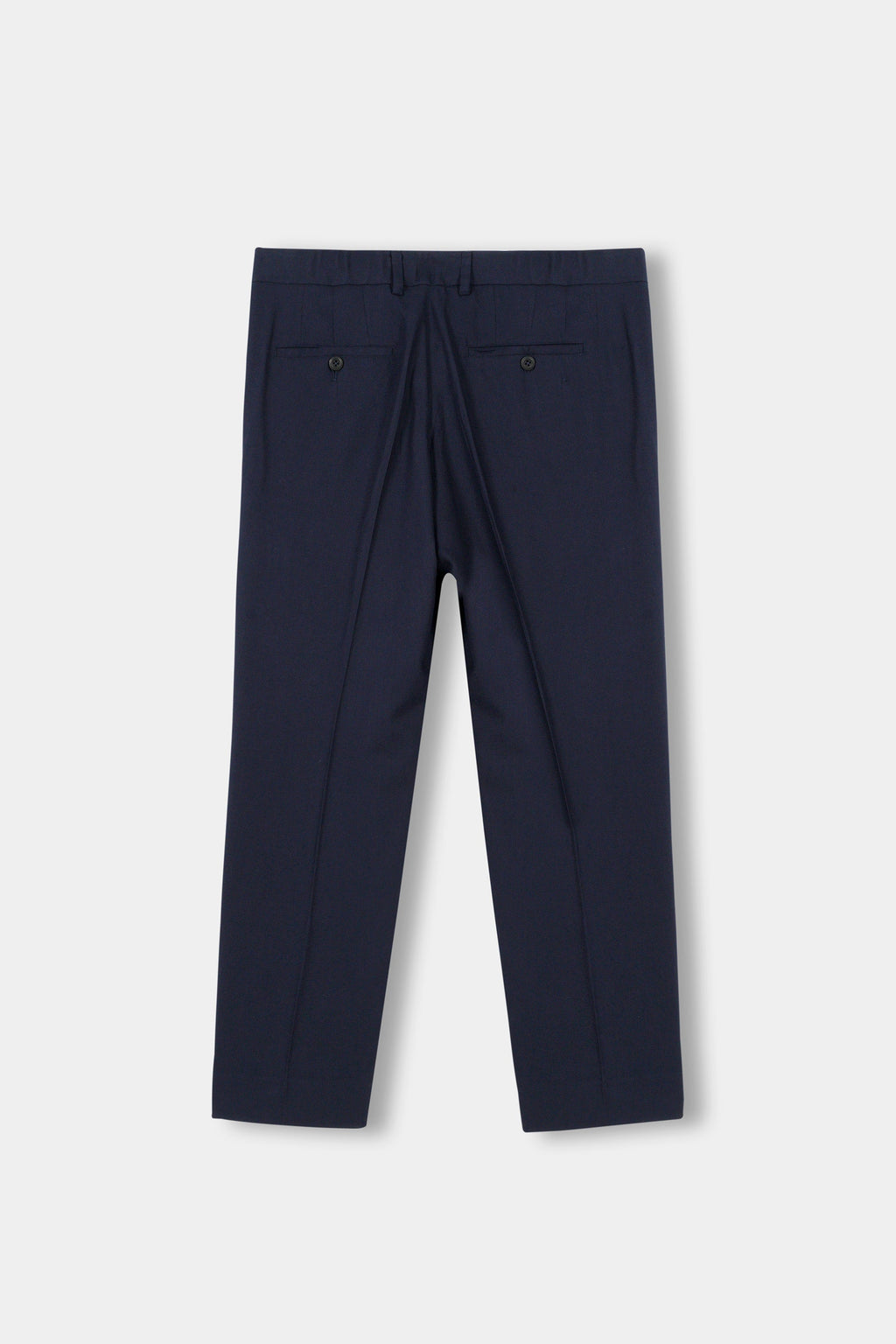 Navy Blue Flannel Ravon Trousers