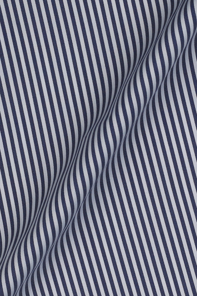 Soft Navy Blue Candy Stripes