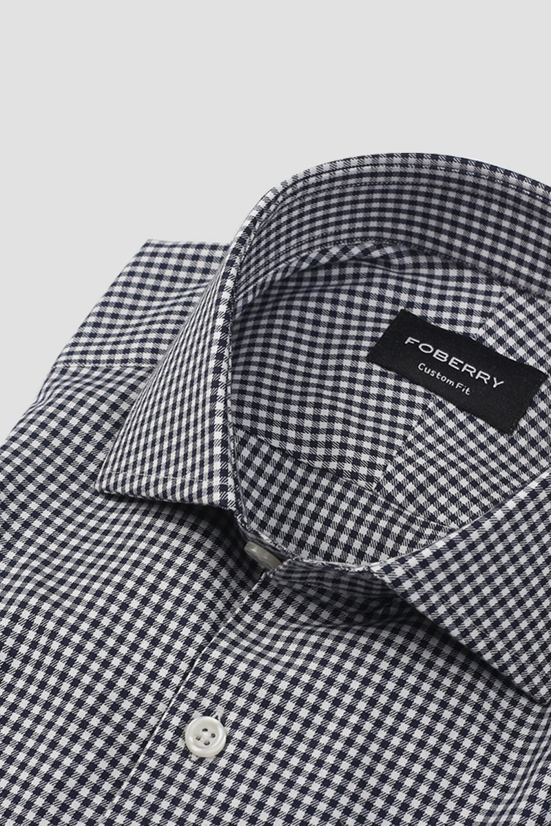 Midnight Blue Gingham Shirt