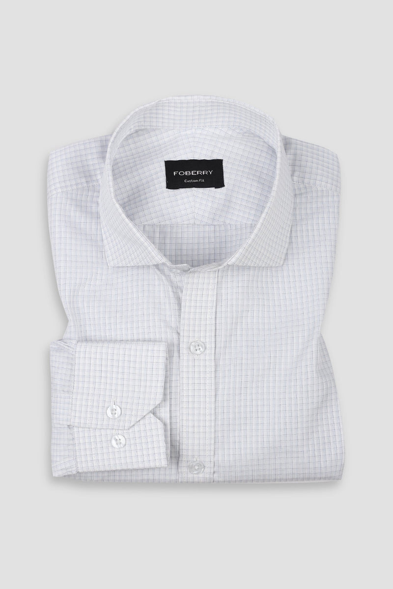 Blue Minibox Structured Shirt