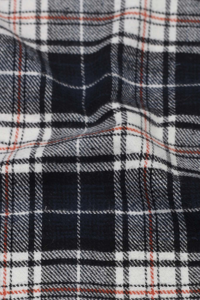 Black Blue Madras Winter Flannel Shirt