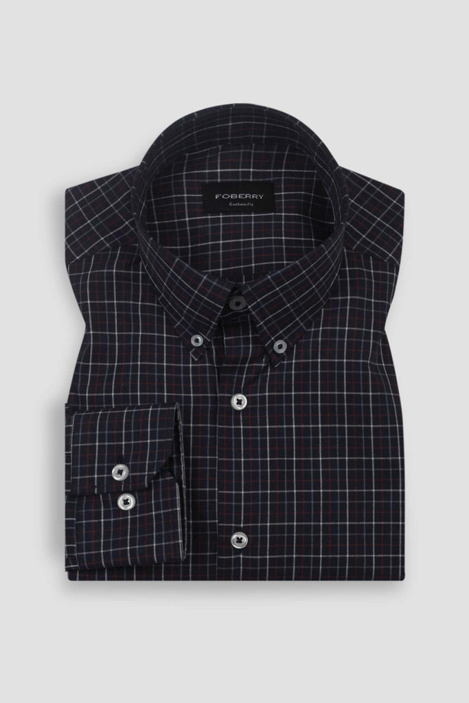 Black Tattersall Check Shirt