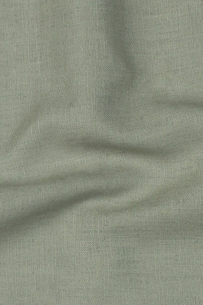 Light Seawood Green Irish Linen Shirt