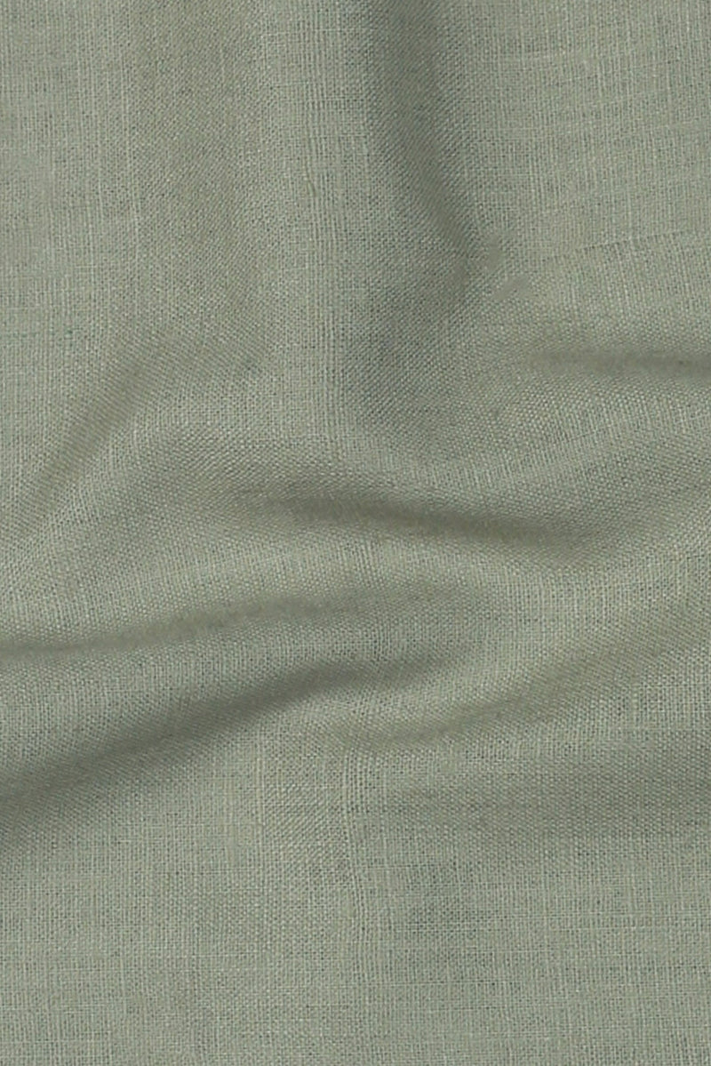 Light Seawood Green Irish Linen Shirt