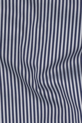Soft Navy Blue Candy Stripes