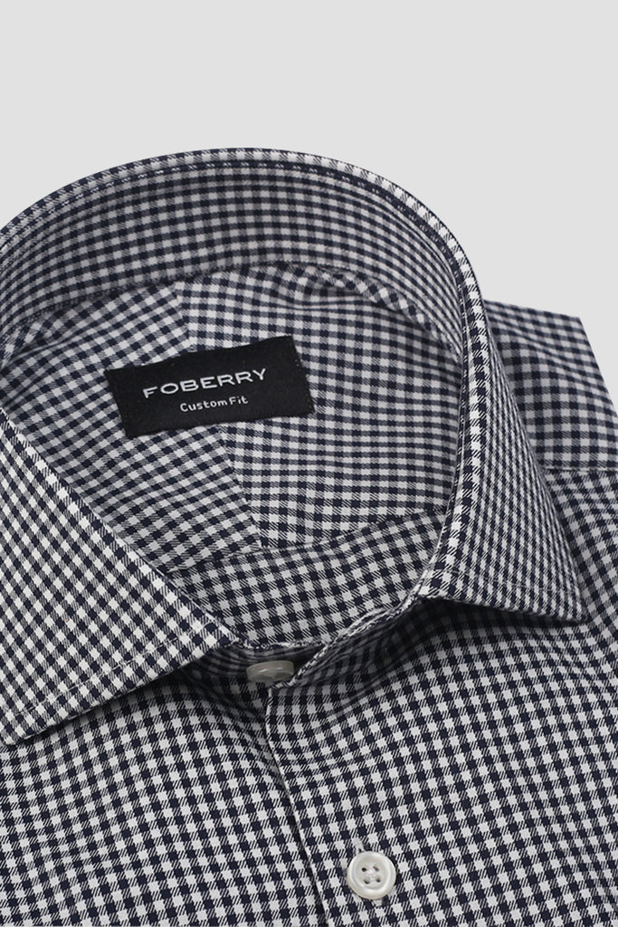 Midnight Blue Gingham Shirt