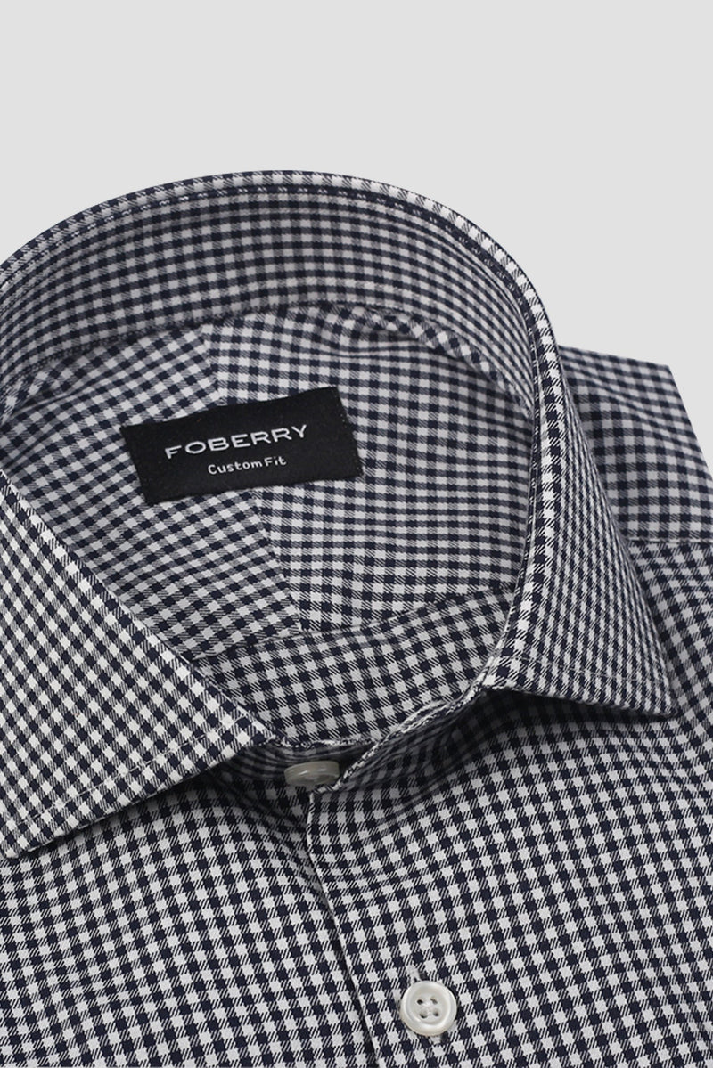 Midnight Blue Gingham Shirt