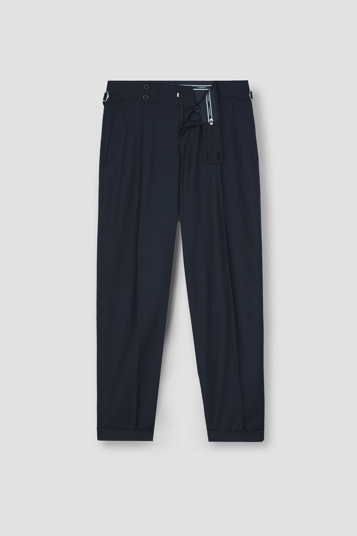 Blueish Grey Tropical Wool Blended Dress Pant