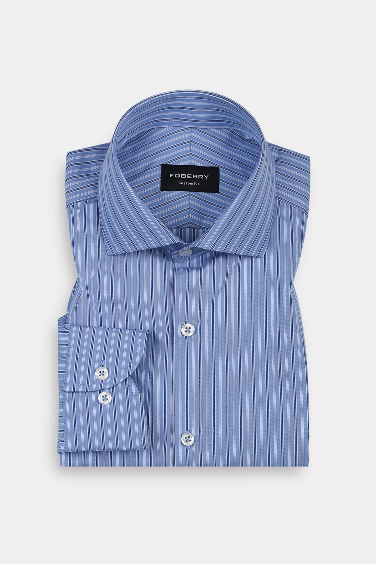 Aegean Blue Balanced Stripes Shirt