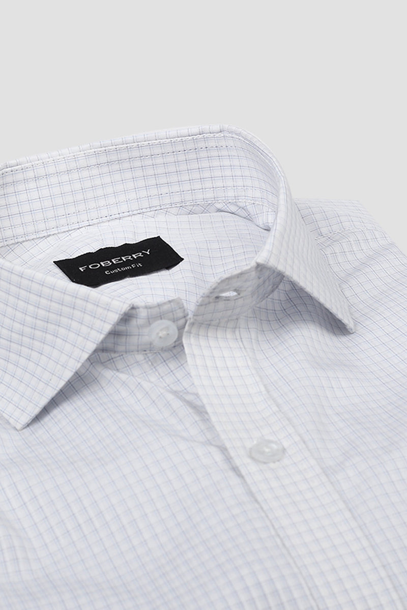 Blue Minibox Structured Shirt