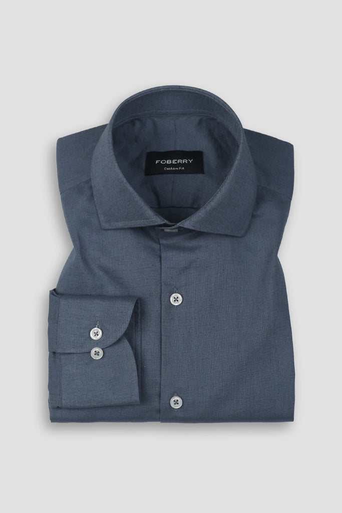 Violet Blue Irish Linen Shirt