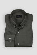 Silky Green Stretchable Linen Shirt