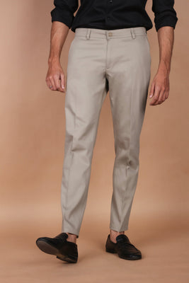 Taupe Twill Comfort Chinos