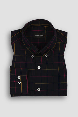 Magenta & Yellow Windowpane Shirt