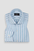 Soft Teal Green Dual Striped Shirt