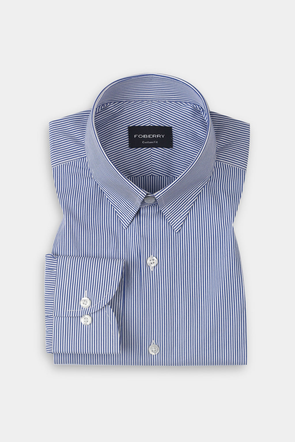 Soft Ink Blue Pencil Striped Shirt