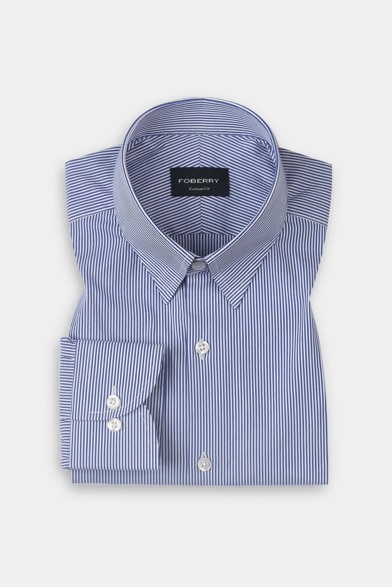 Soft Ink Blue Pencil Striped Shirt