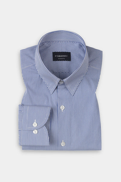 Soft Ink Blue Pencil Striped Shirt