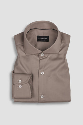 French Beige Egyptian Pin Point Shirt