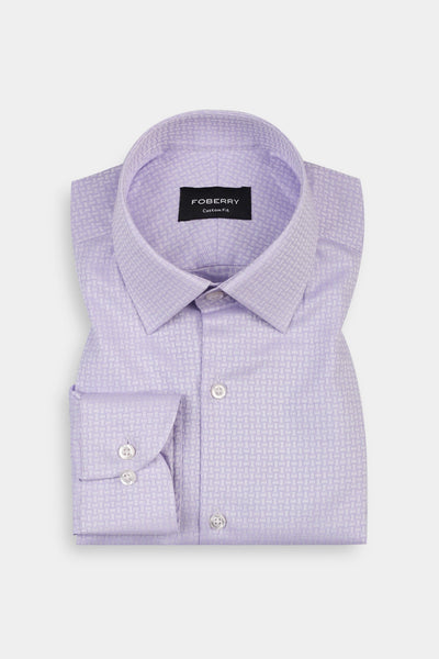 Lavender Brick Patterned Shirt