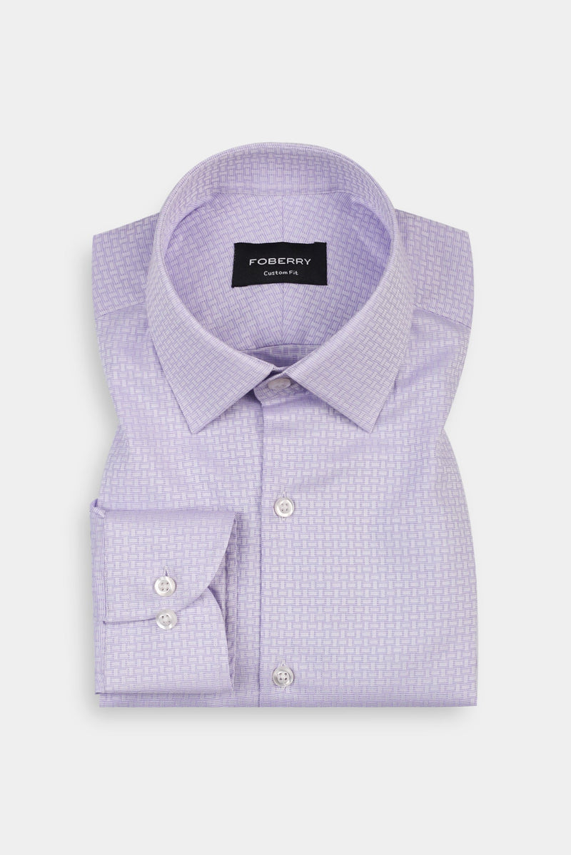 Lavender Brick Patterned Shirt