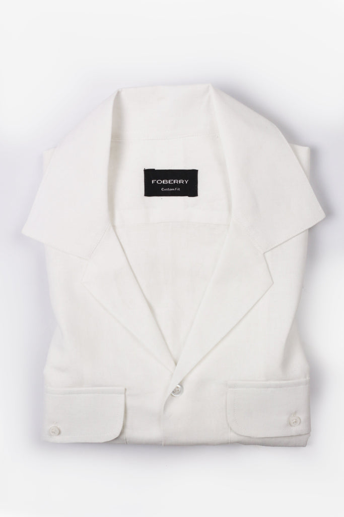 White Linen - Safari Shirt - Foberry USA