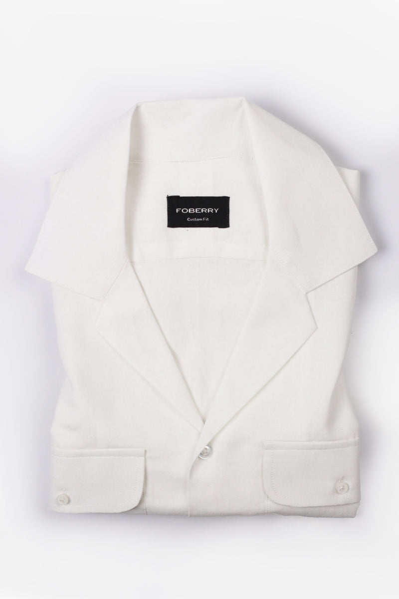 White Linen - Safari Shirt - Foberry USA
