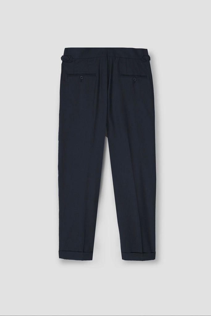 Blueish Grey Tropical Wool Blended Dress Pant