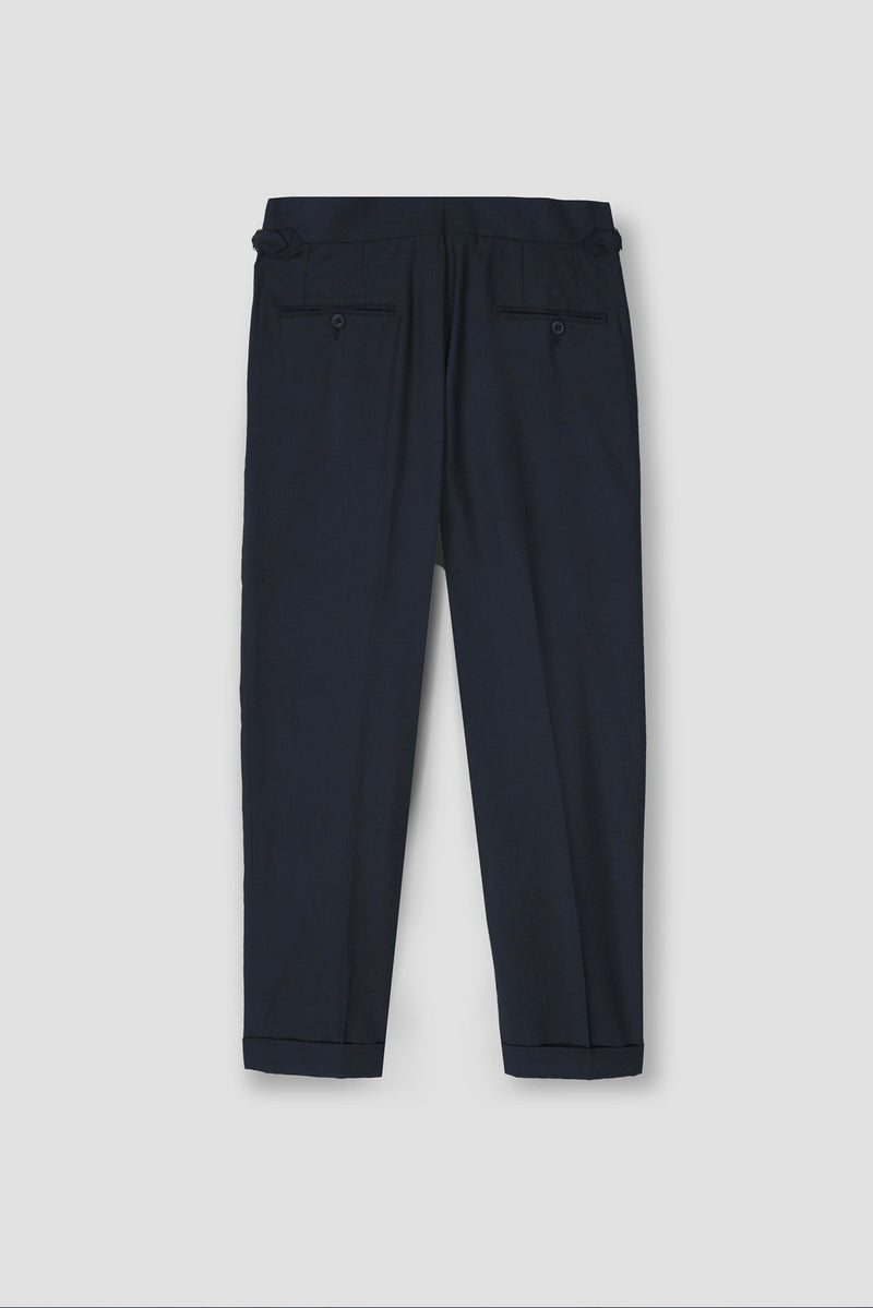 Blueish Grey Tropical Wool Blended Dress Pant