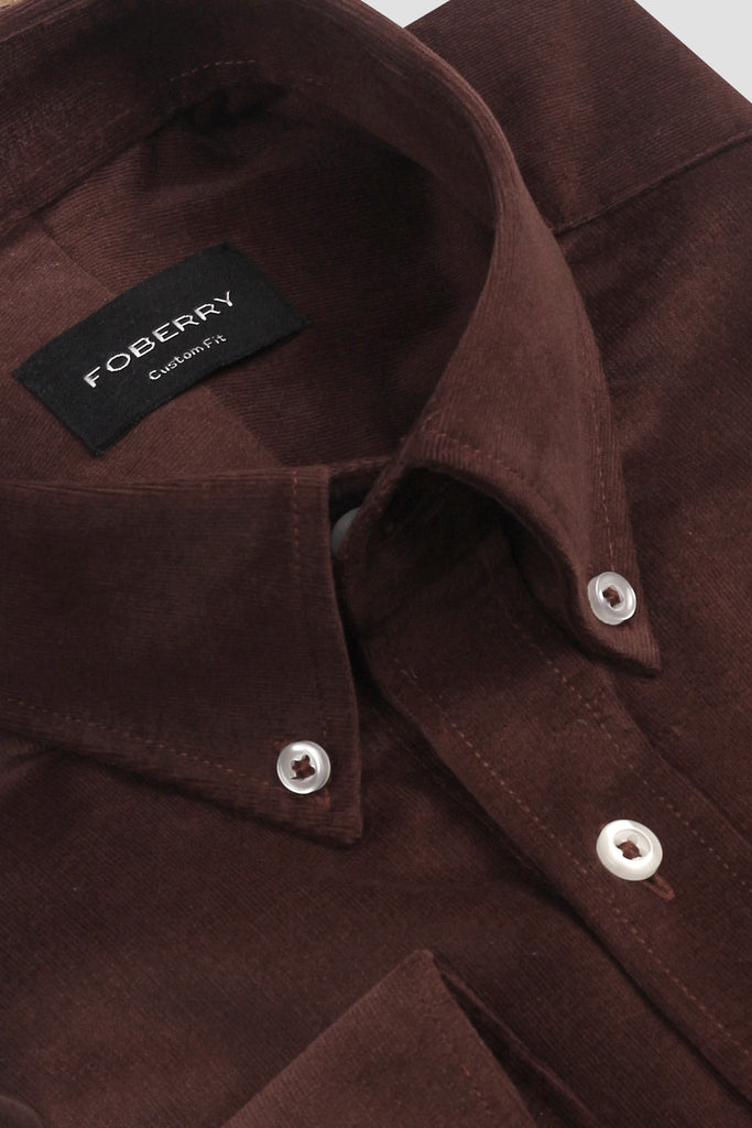 Soft Brown Corduroy Shirt