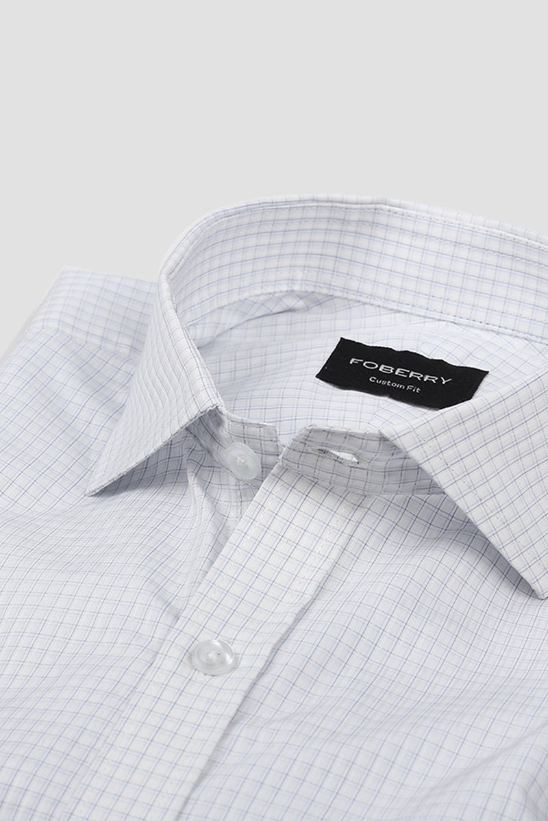 Blue Minibox Structured Shirt